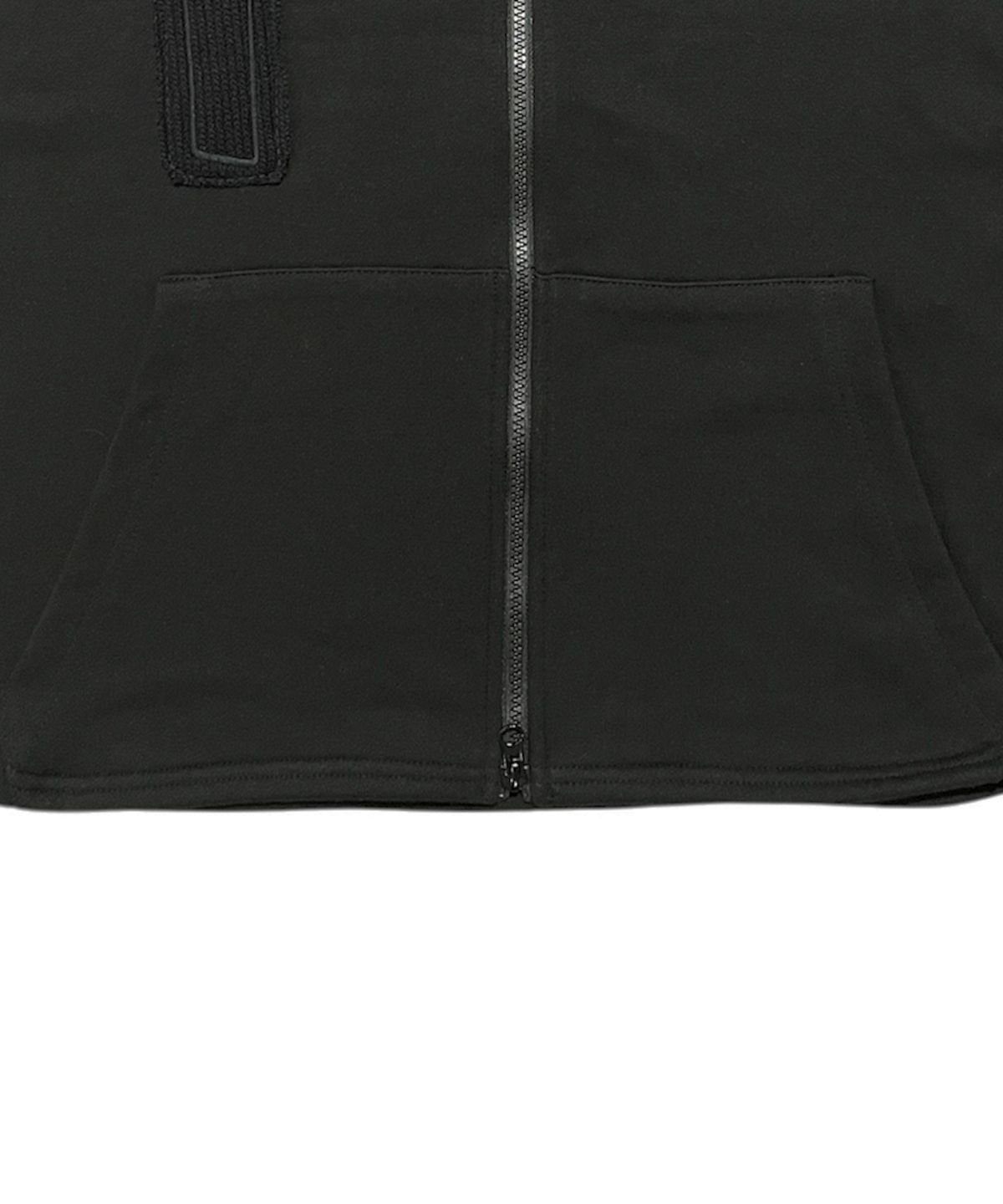 스케이터락(SK8ER ROCK) Neo Sweat Hood Zip-Up Vest ((black))