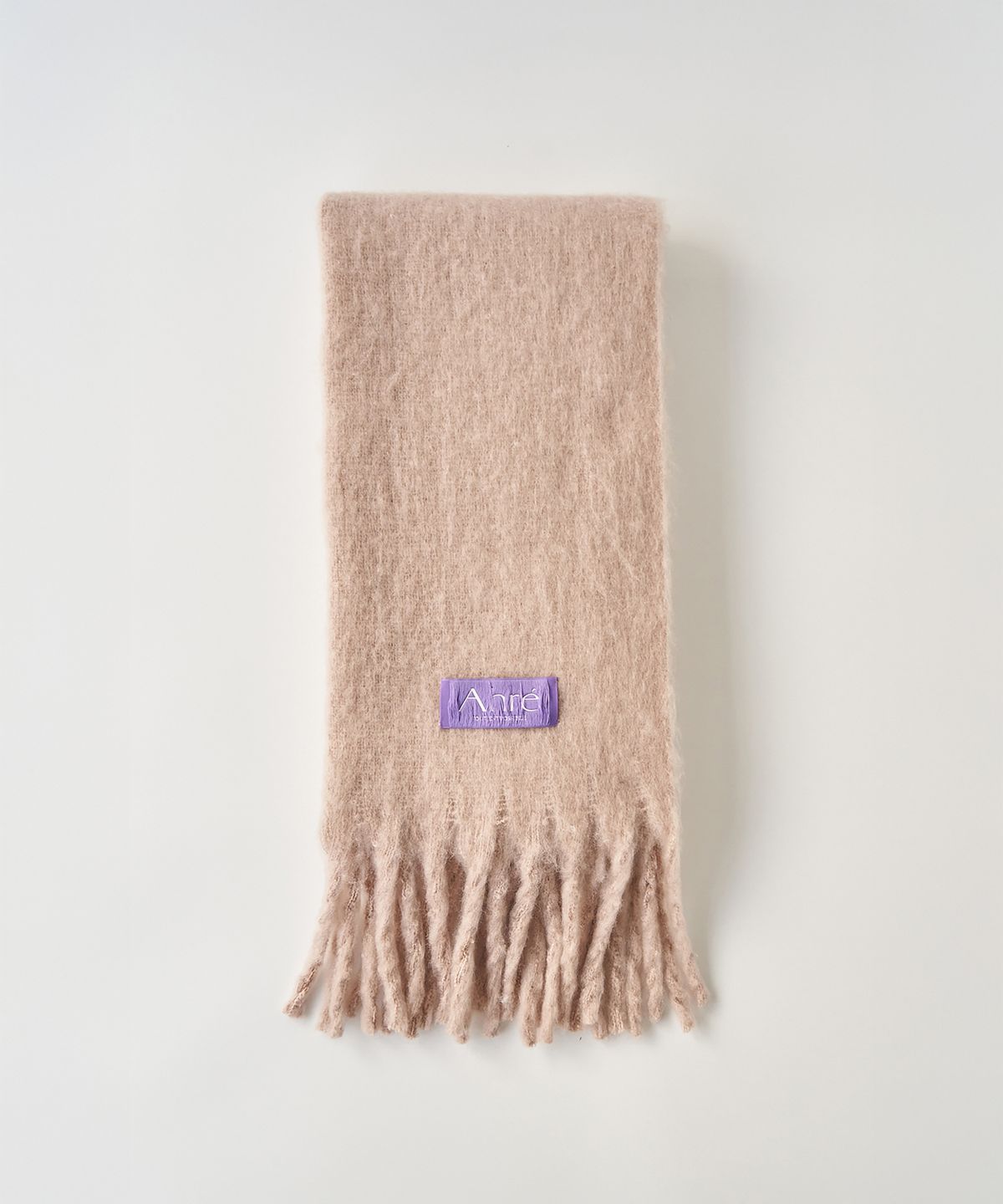 아흐레(AHRE) Boucle Oversize Brush Bold Muffler_BEIGE