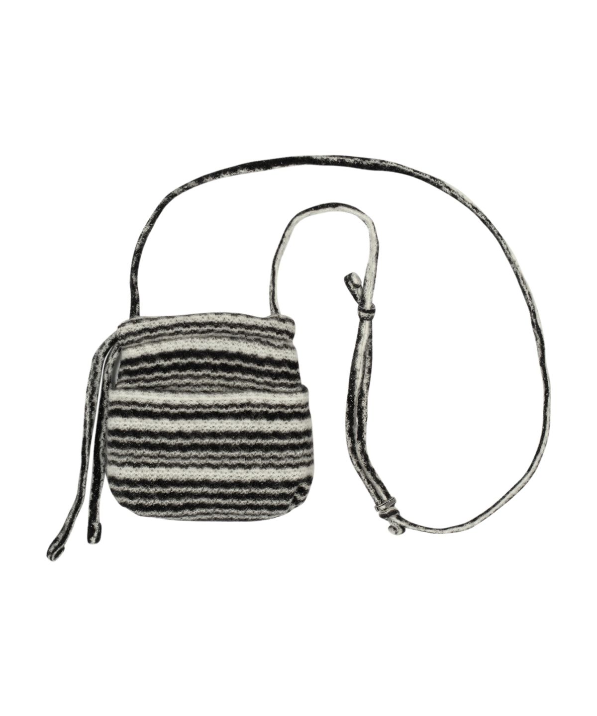 더콜디스트모먼트(THE COLDEST MOMENT) TCM stripe knit mini bag (black)