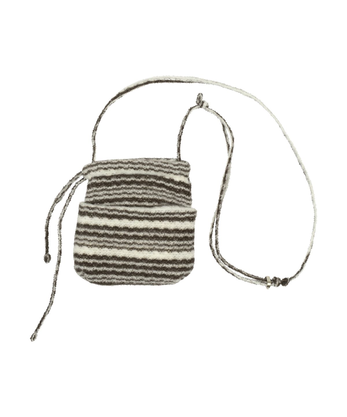 더콜디스트모먼트(THE COLDEST MOMENT) TCM stripe knit mini bag (brown)