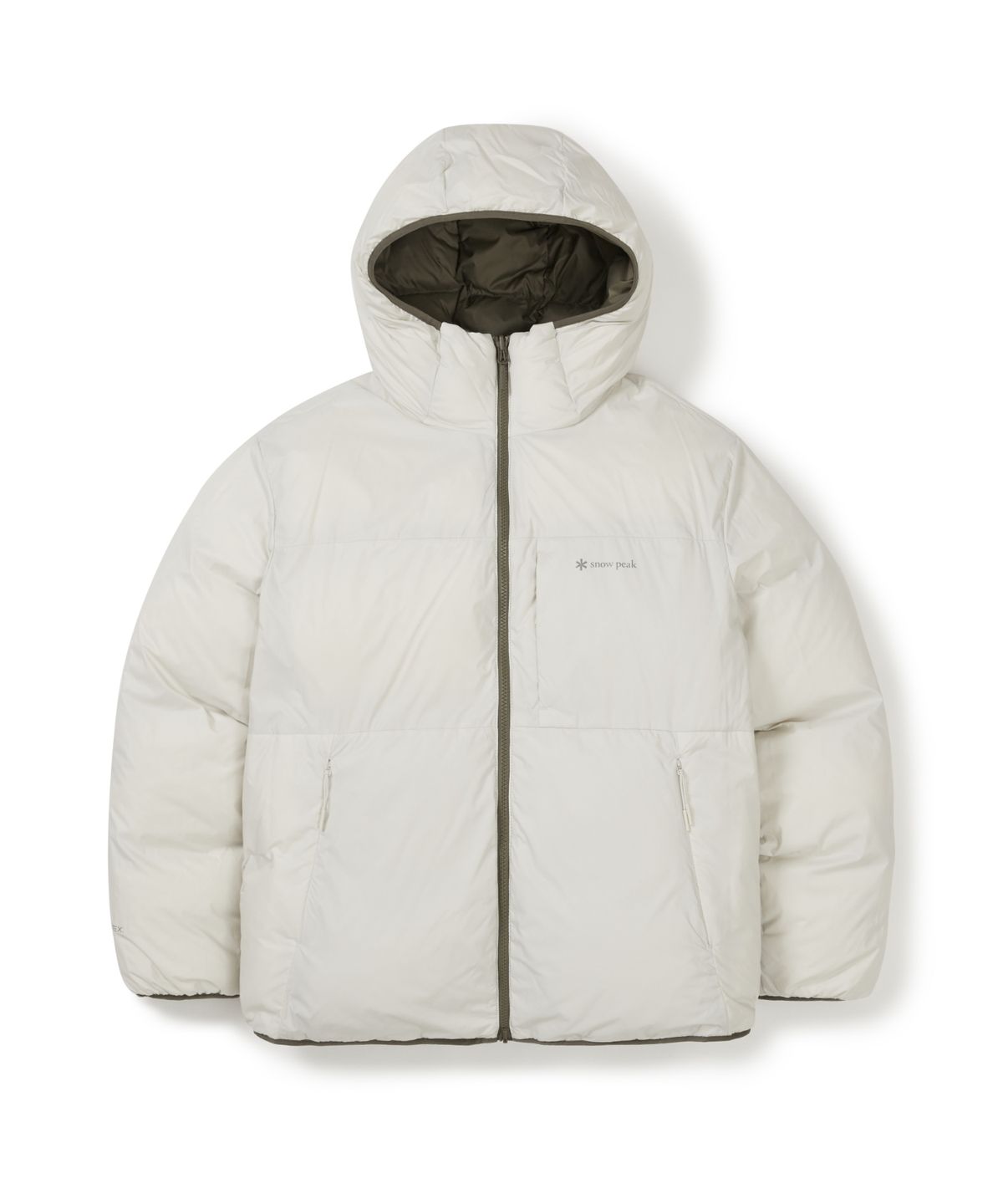 스노우피크 어패럴(SNOWPEAK APPAREL) 에어노바 퍼텍스 리버시블 후드 헤비 다운 자켓 (S25WUPDJ14) Yellow Khaki