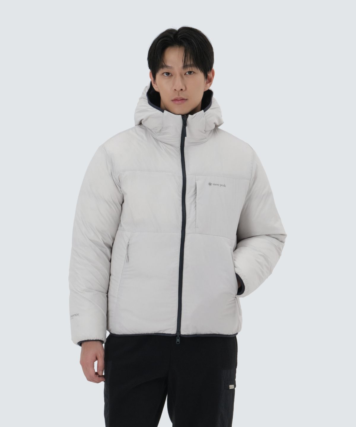 스노우피크 어패럴(SNOWPEAK APPAREL) 에어노바 퍼텍스 리버시블 후드 헤비 다운 자켓 (S25WUPDJ14) Dark Navy