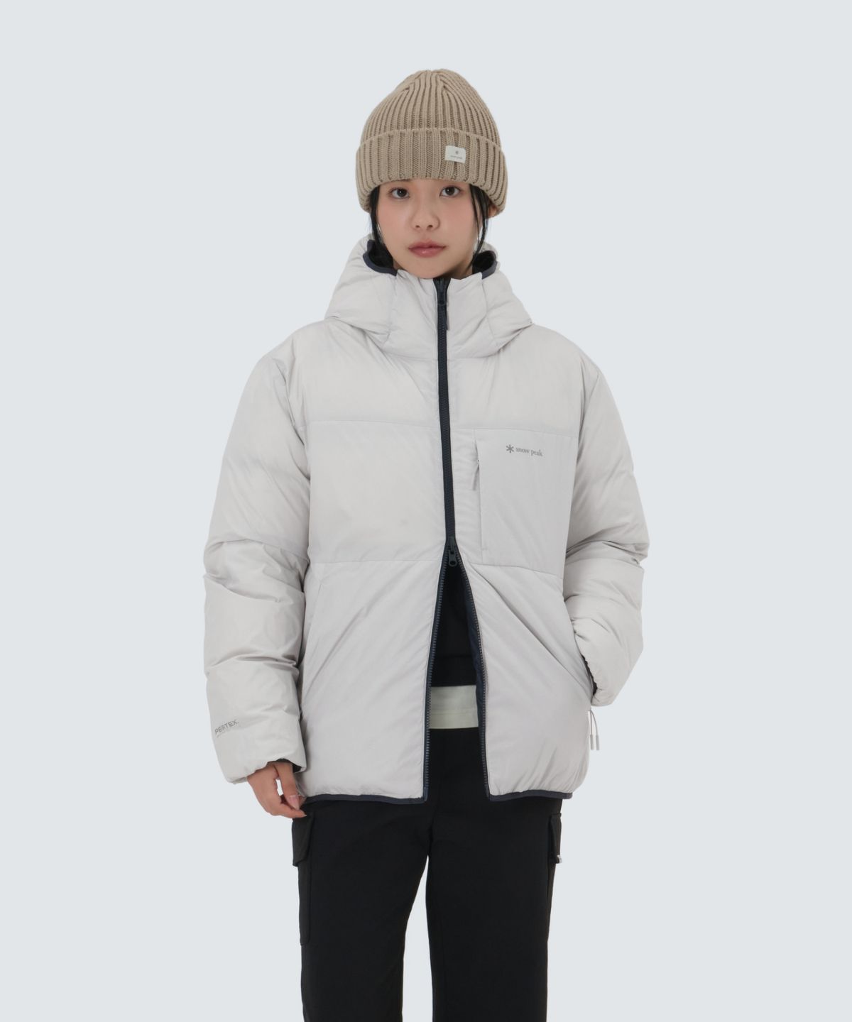스노우피크 어패럴(SNOWPEAK APPAREL) 에어노바 퍼텍스 리버시블 후드 헤비 다운 자켓 (S25WUPDJ14) Dark Navy