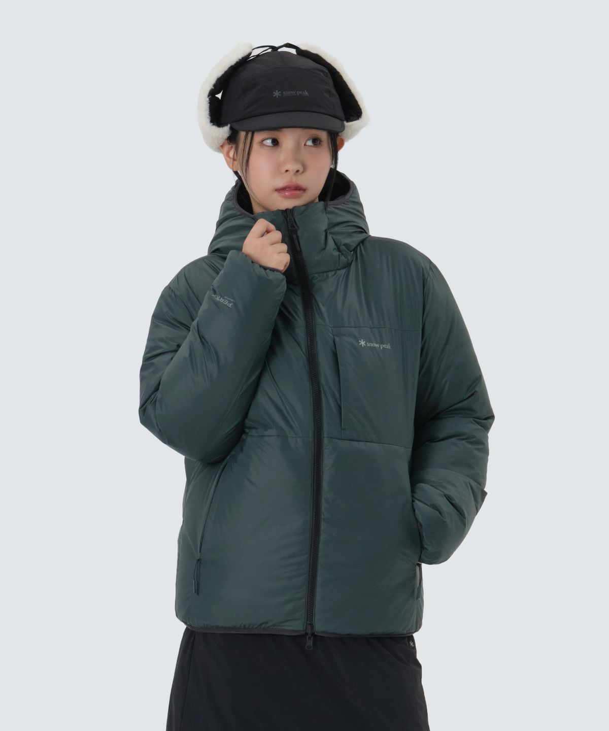 스노우피크 어패럴(SNOWPEAK APPAREL) 에어노바 퍼텍스 리버시블 후드 헤비 다운 자켓 (S25WUPDJ14) Black