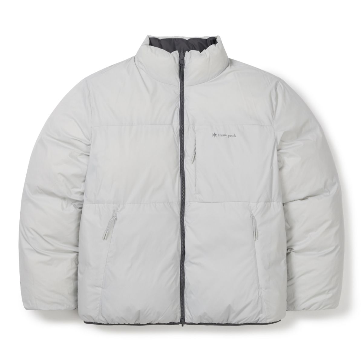 스노우피크 어패럴(SNOWPEAK APPAREL) 에어노바 퍼텍스 리버시블 스탠드넥 헤비 다운 자켓 (S25WMPDJ16) Charcoal