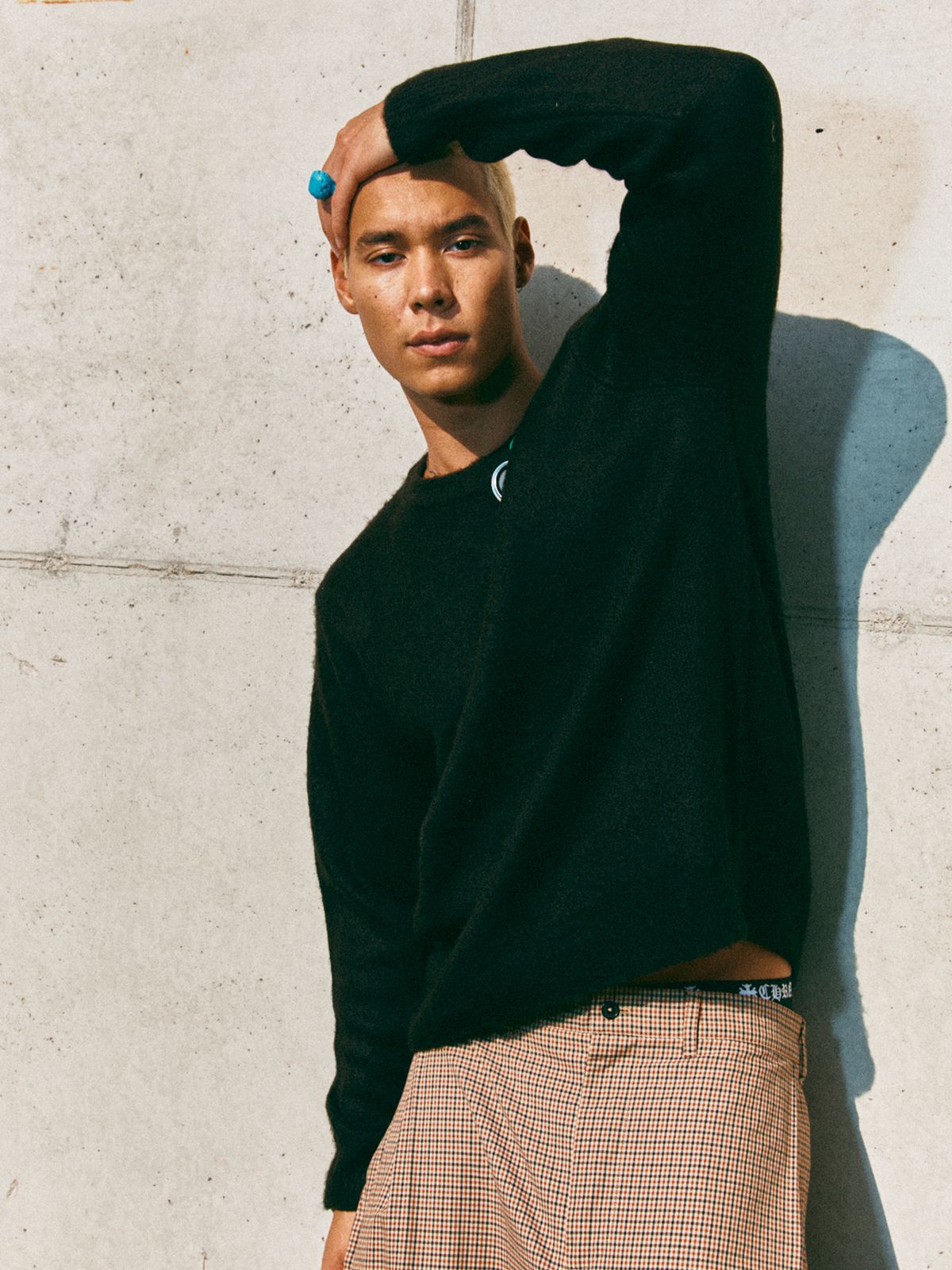 하이타이드 프랭키(HIGHTIDEFRANKIE) Frankie 3 Pins Round Knit Black