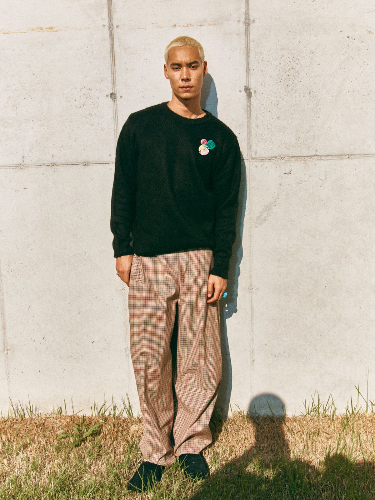 하이타이드 프랭키(HIGHTIDEFRANKIE) Frankie 3 Pins Round Knit Black