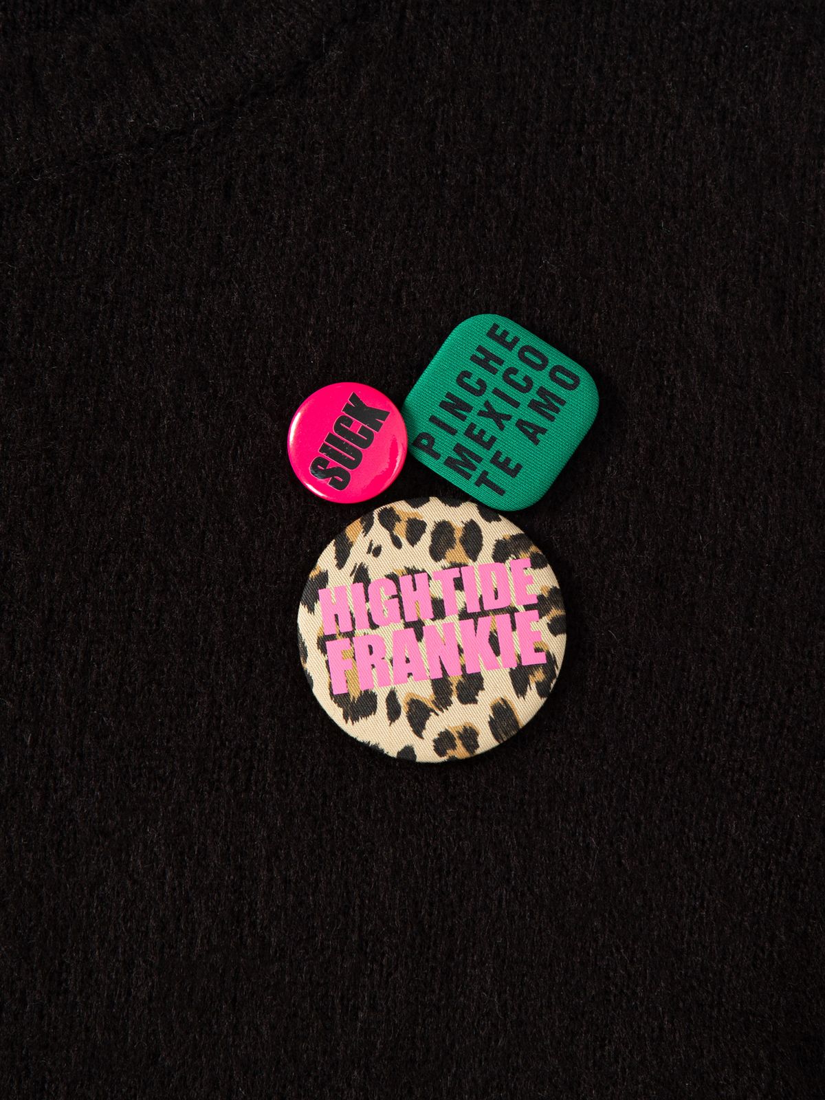 하이타이드 프랭키(HIGHTIDEFRANKIE) Frankie 3 Pins Round Knit Black