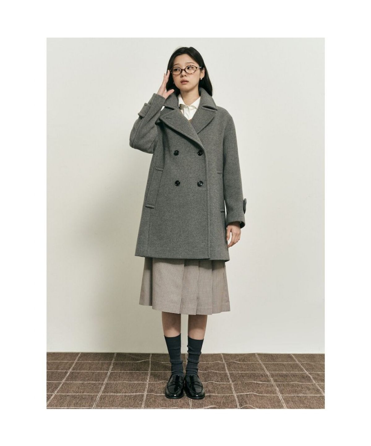 빈폴 레이디스(BEANPOLE LADIES) [B. my] 울 혼방 마치 코트  애쉬 (BF5X30N014)