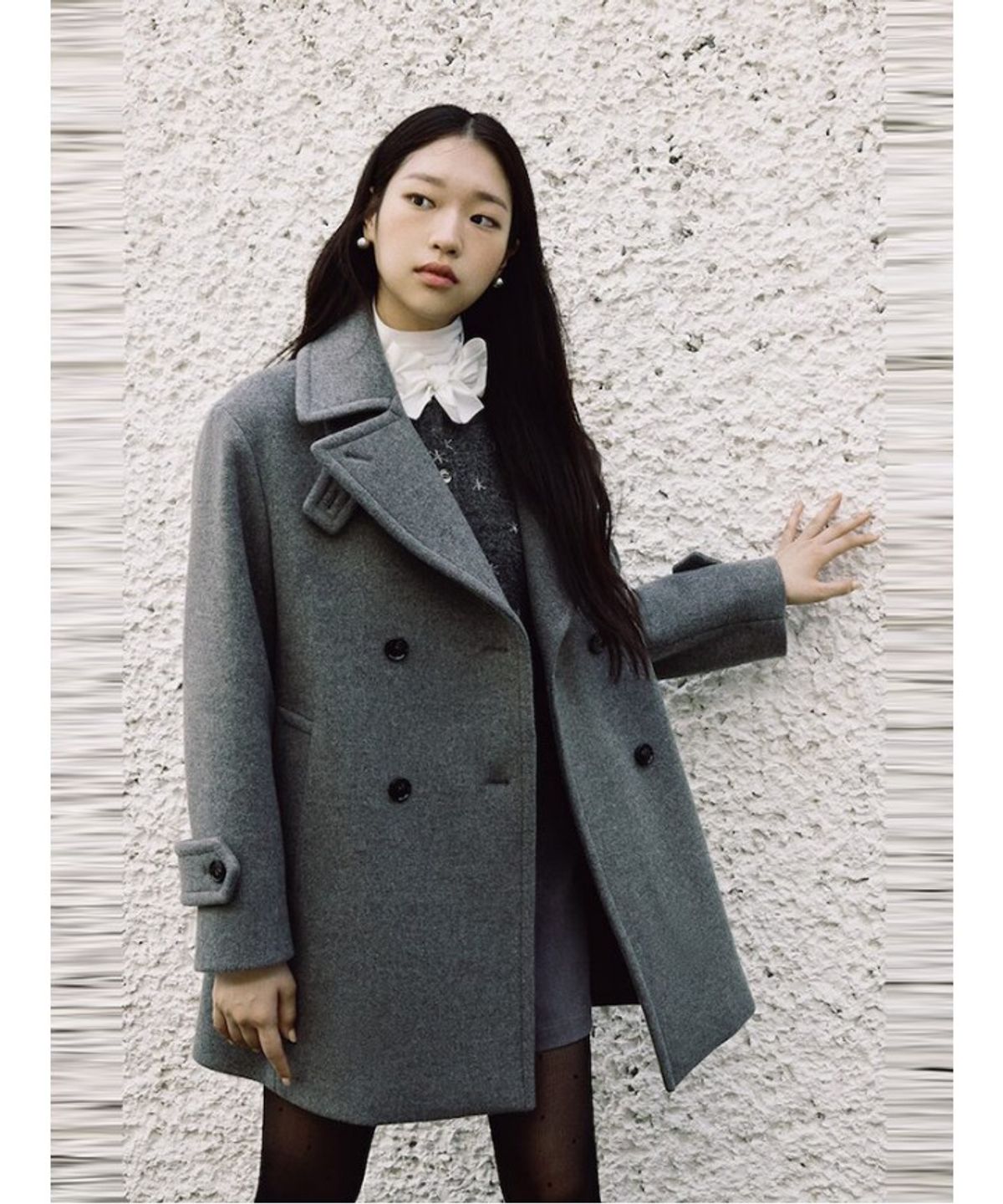 빈폴 레이디스(BEANPOLE LADIES) [B. my] 울 혼방 마치 코트  애쉬 (BF5X30N014)