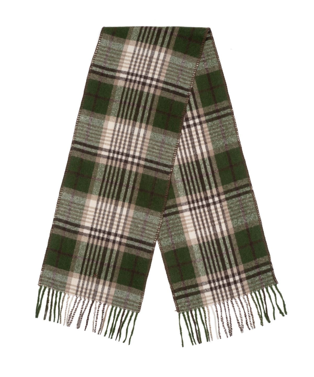 더콜디스트모먼트(THE COLDEST MOMENT) TCM mini logo check muffler (olive/beige)