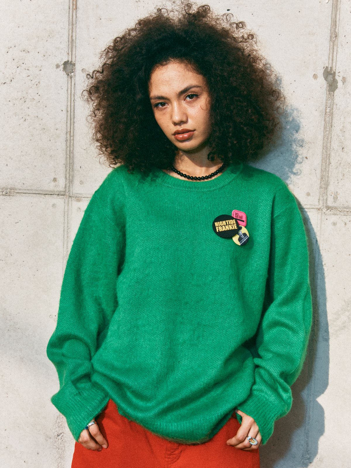 하이타이드 프랭키(HIGHTIDEFRANKIE) Frankie 3 Pins Round Knit Green