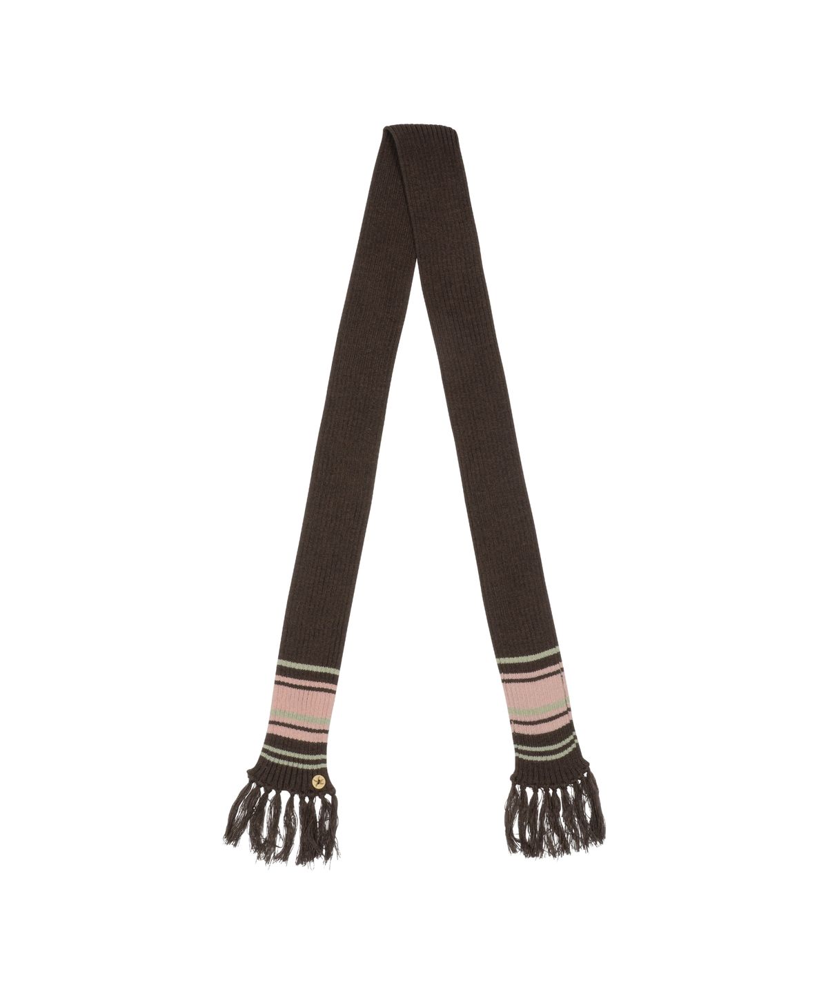 더콜디스트모먼트(THE COLDEST MOMENT) TCM mini logo button color muffler (brown)