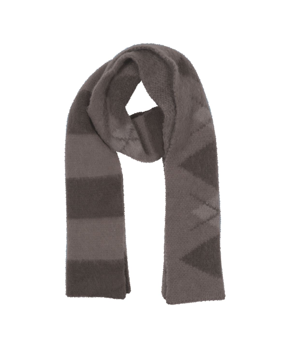 더콜디스트모먼트(THE COLDEST MOMENT) TCM stripe argyle muffler (brown)