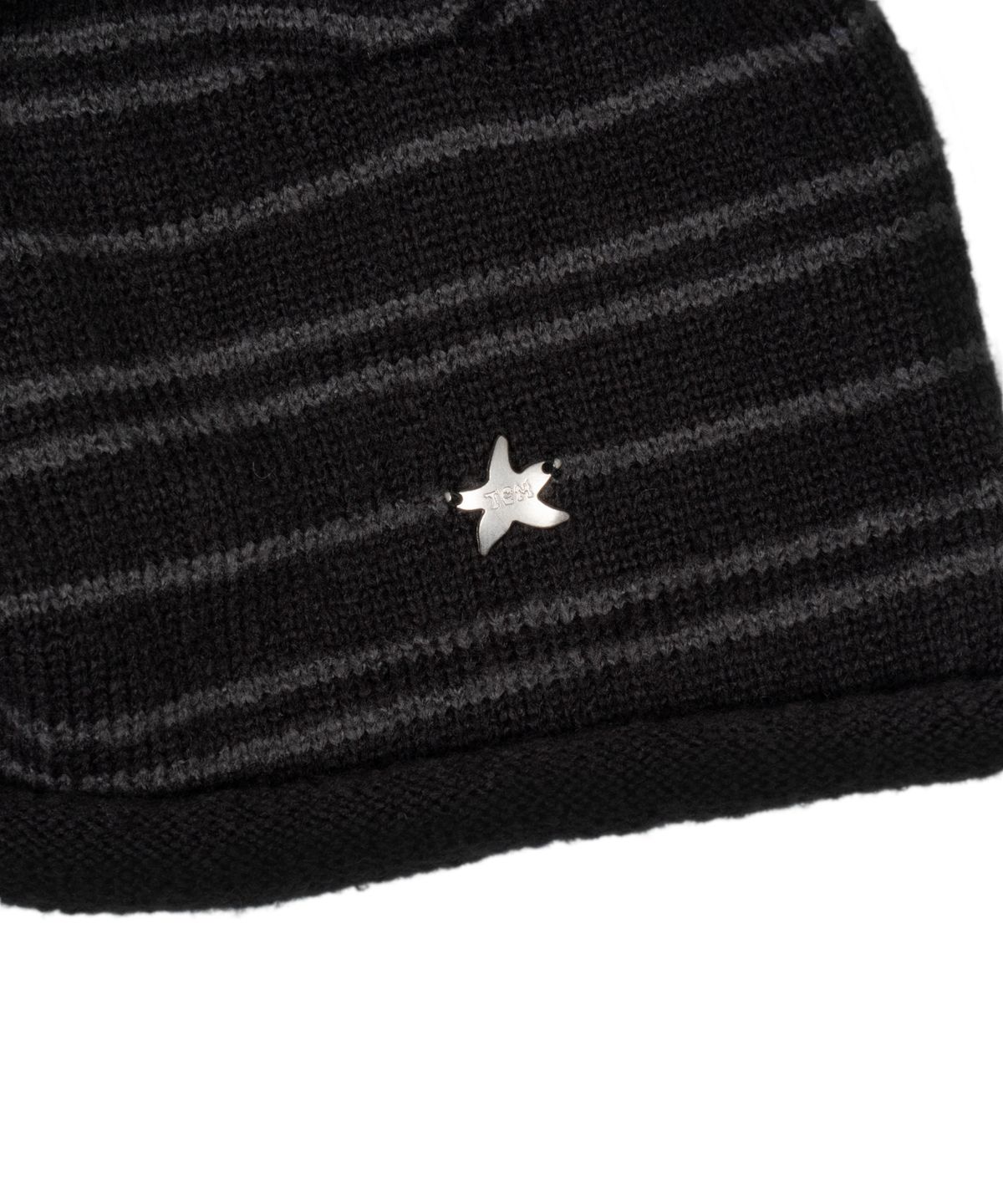 더콜디스트모먼트(THE COLDEST MOMENT) TCM stripe bottle beanie (charcoal/grey)