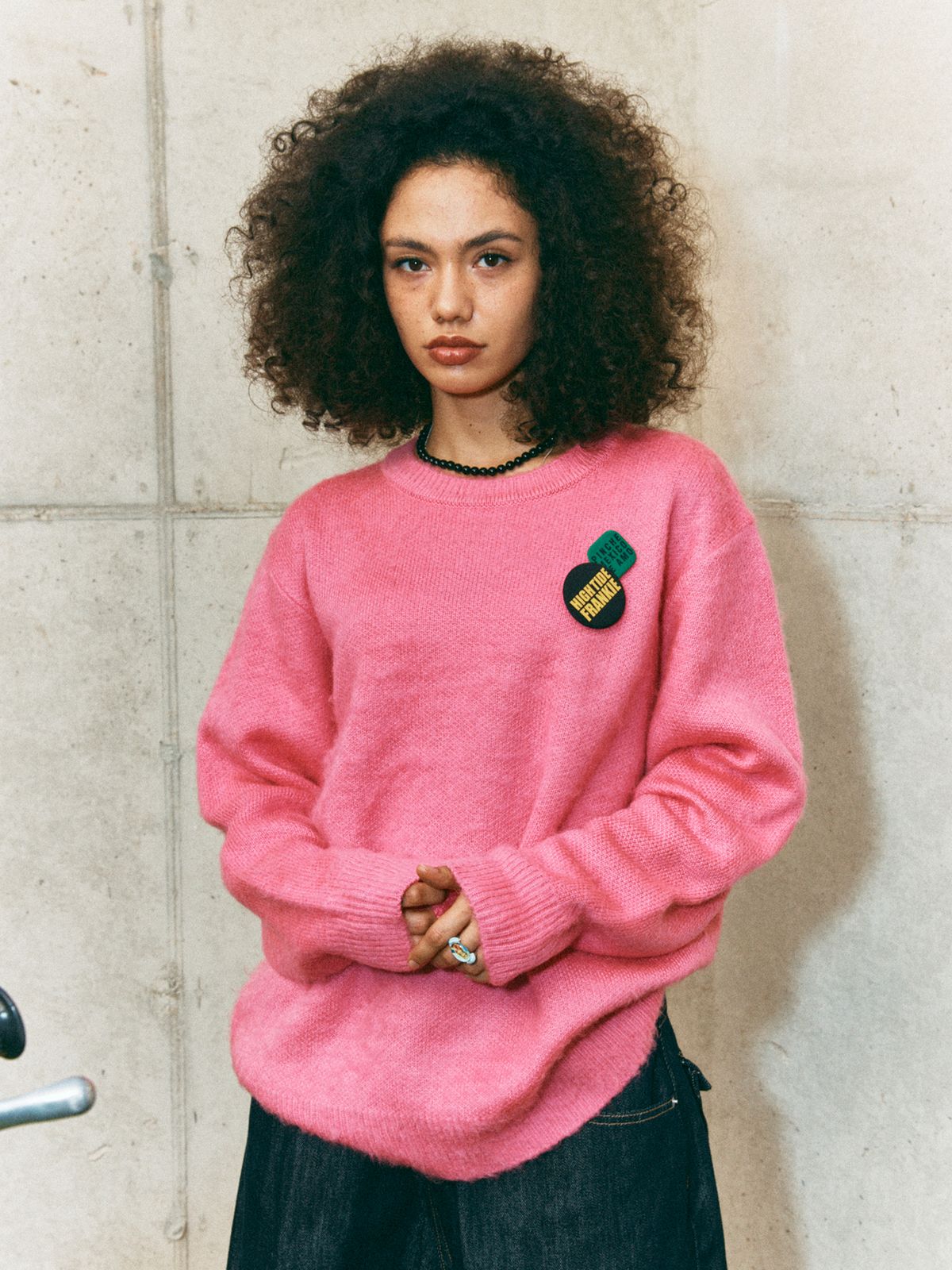 하이타이드 프랭키(HIGHTIDEFRANKIE) Frankie 3 Pins Round Knit Pink