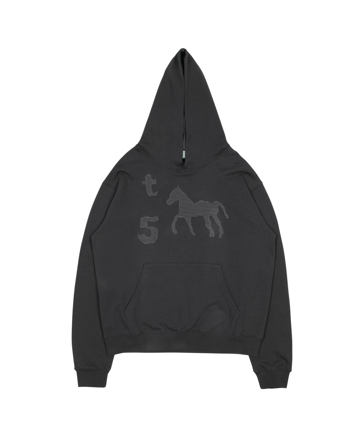 더콜디스트모먼트(THECOLDESTMOMENT) TCM stripe horse hoodie (charcoal)