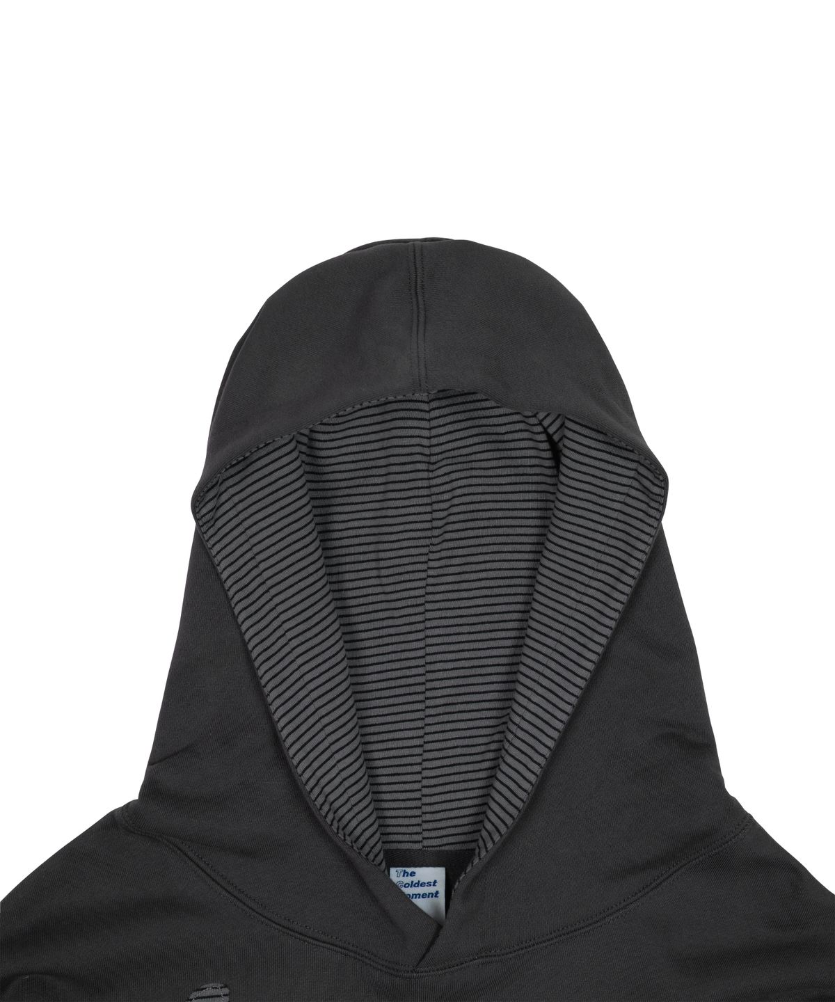 더콜디스트모먼트(THECOLDESTMOMENT) TCM stripe horse hoodie (charcoal)