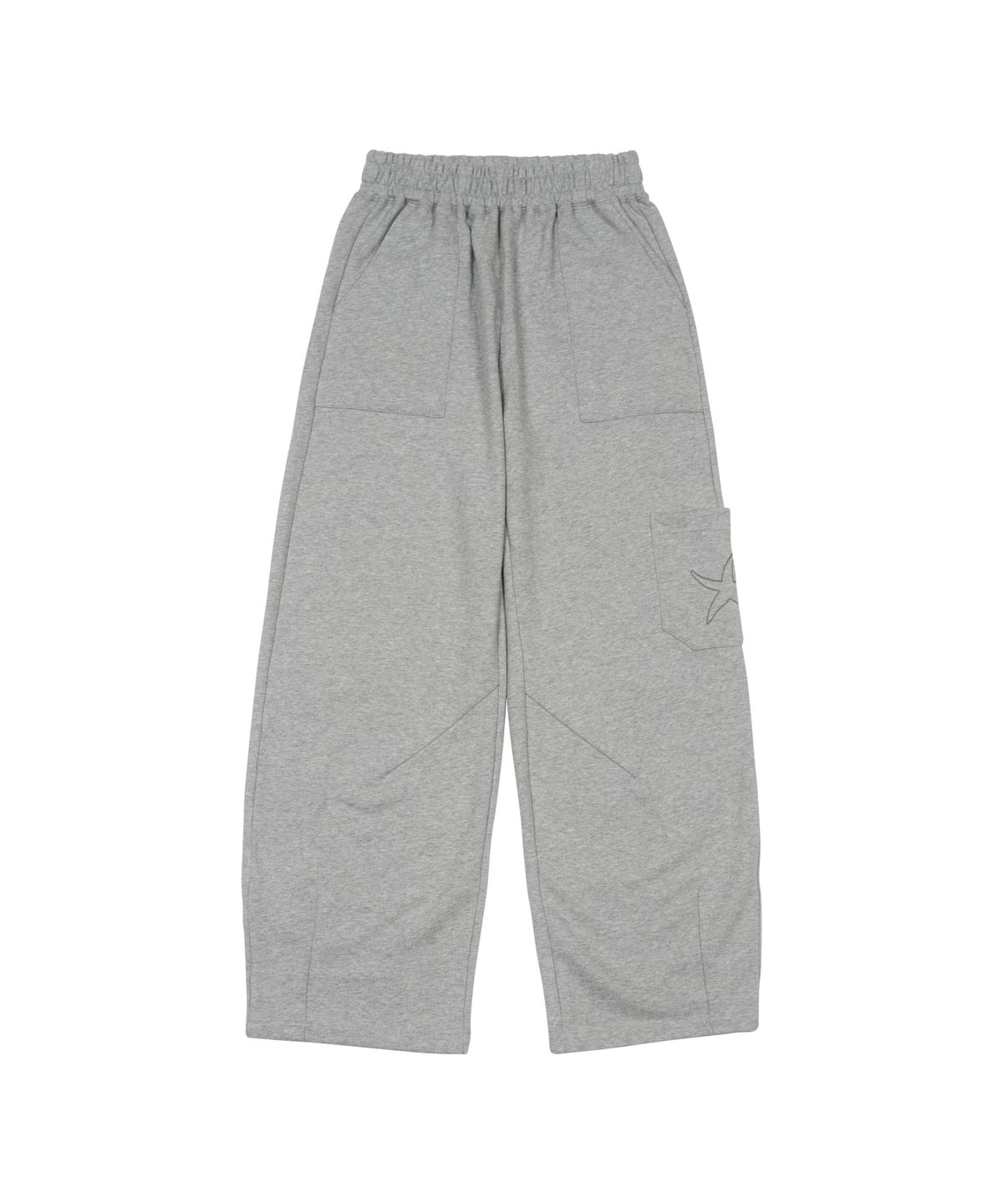 더콜디스트모먼트(THE COLDEST MOMENT) TCM cargo logo sweat pants (melange grey)