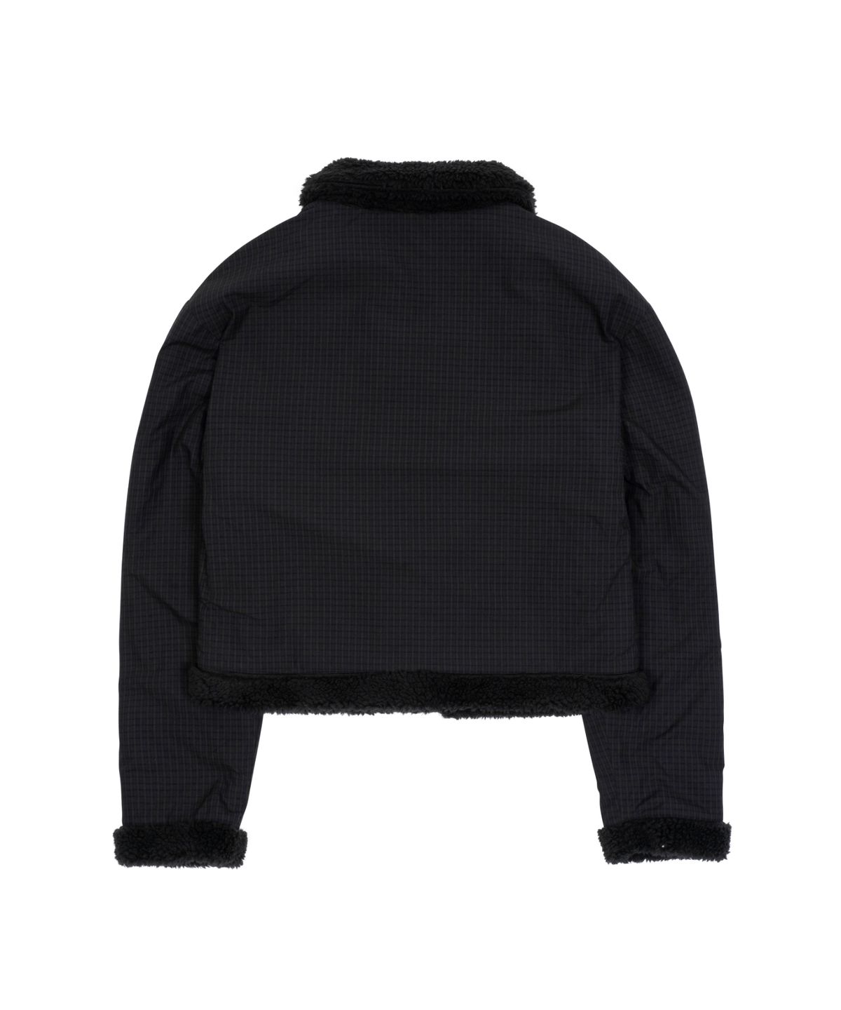 더콜디스트모먼트(THE COLDEST MOMENT) TCM reversible check fur jacket (black)