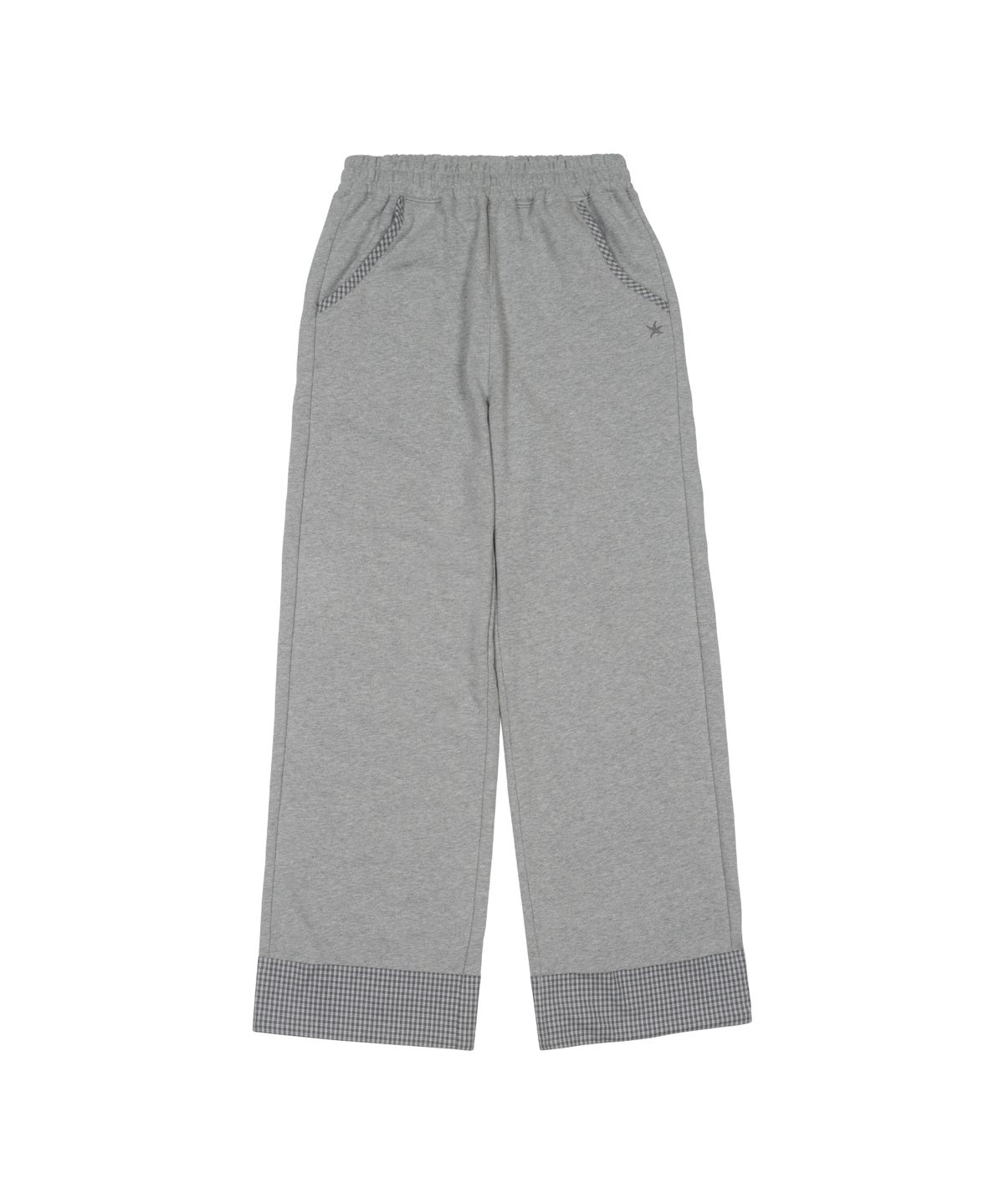더콜디스트모먼트(THE COLDEST MOMENT) TCM hidden check sweat pants (melange grey)