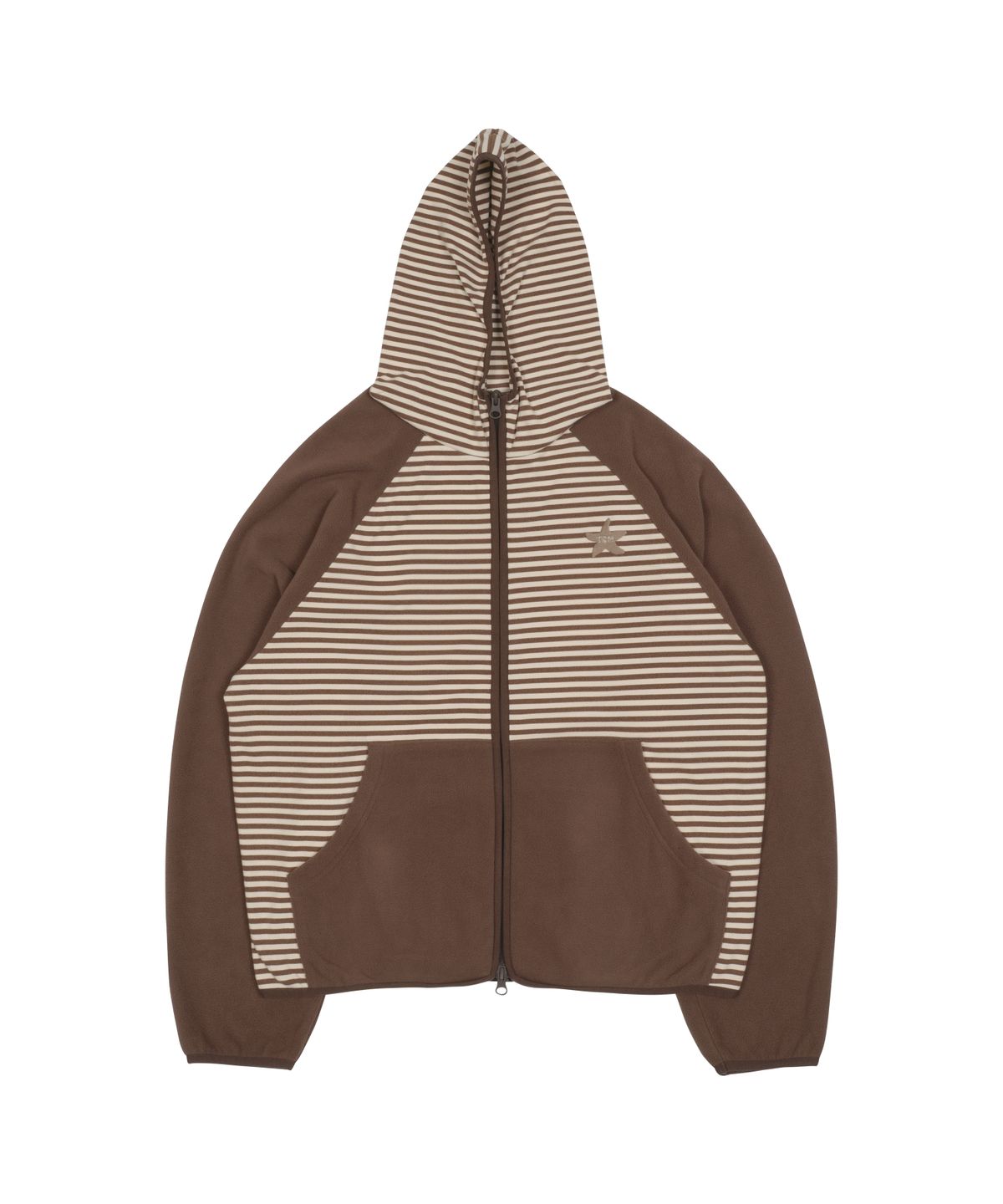 더콜디스트모먼트(THE COLDEST MOMENT) TCM stripe raglan fleece jacket (brown)