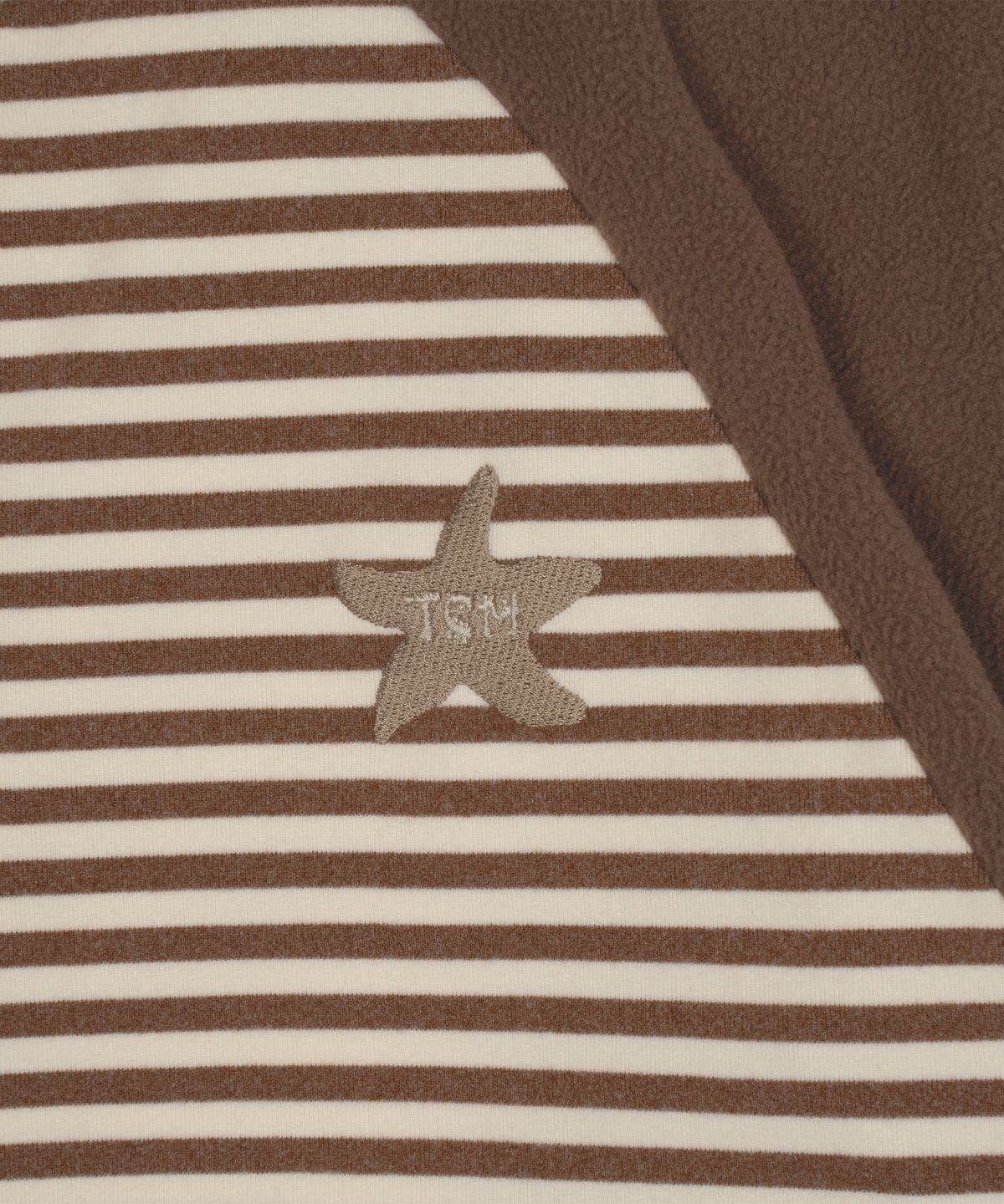더콜디스트모먼트(THE COLDEST MOMENT) TCM stripe raglan fleece jacket (brown)