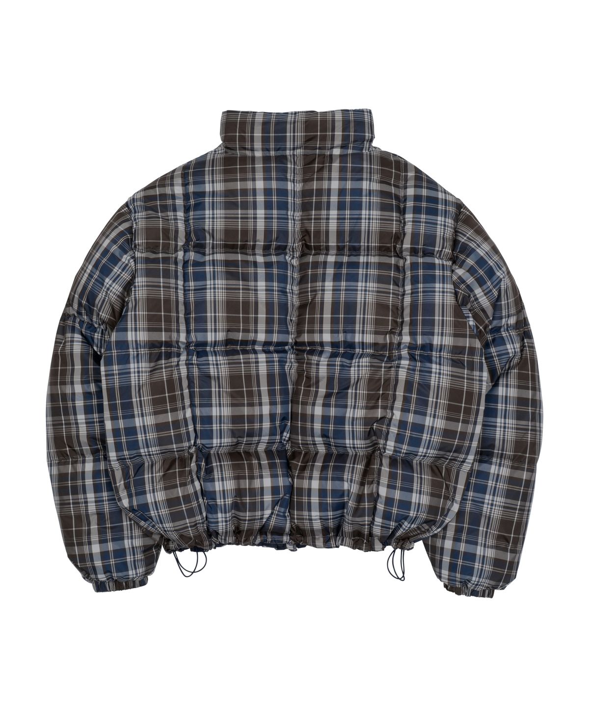 더콜디스트모먼트(THE COLDEST MOMENT) TCM mini logo check puffer jacket (navy)