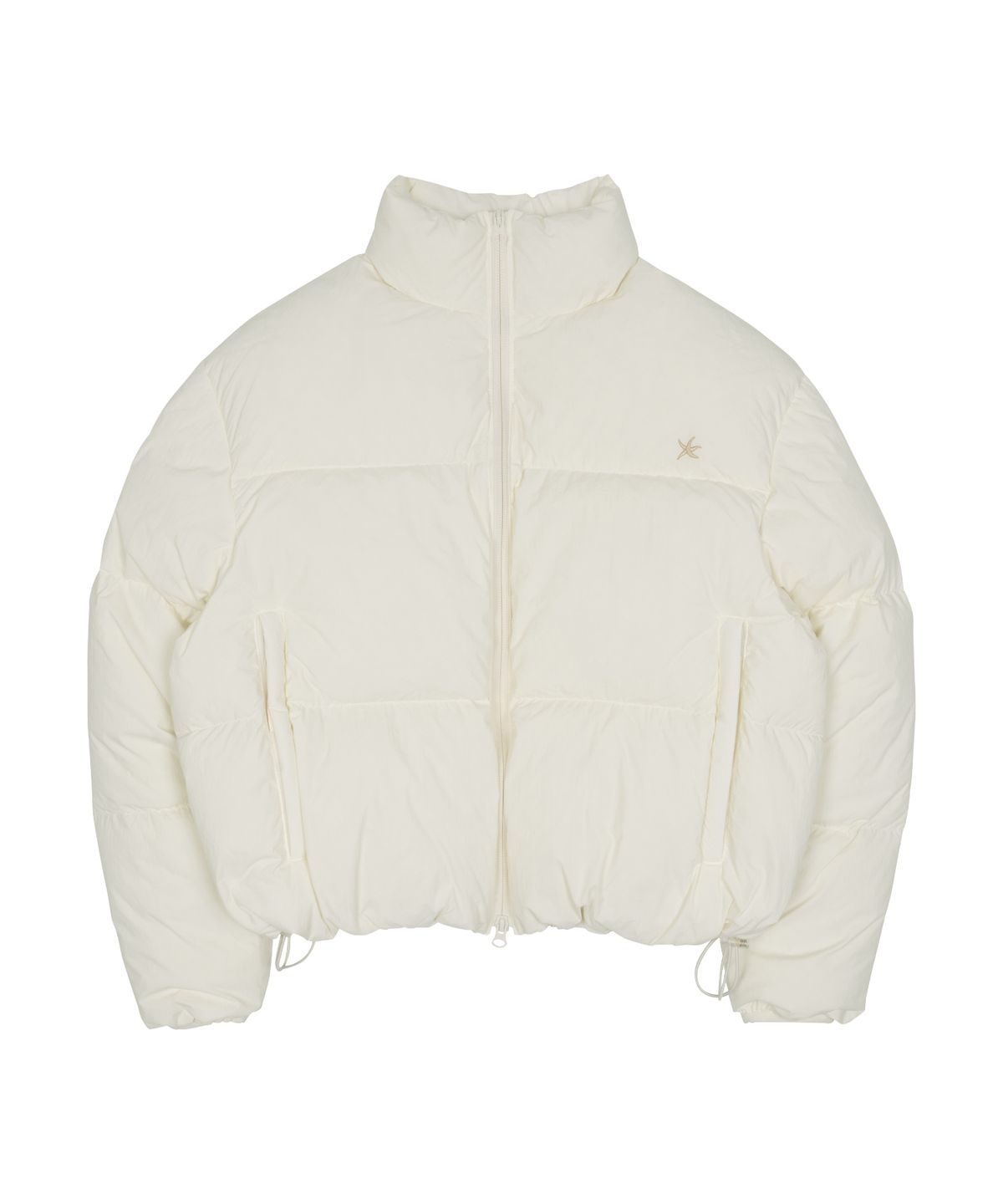 더콜디스트모먼트(THE COLDEST MOMENT) TCM starfish logo puffer jacket (ivory)