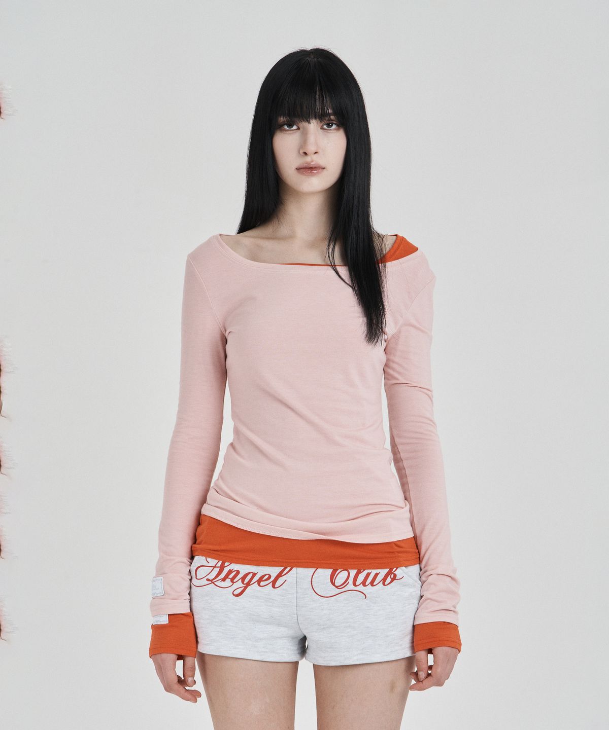 일리오(ILLIO) Red Orange My one scoop neck longsleeve