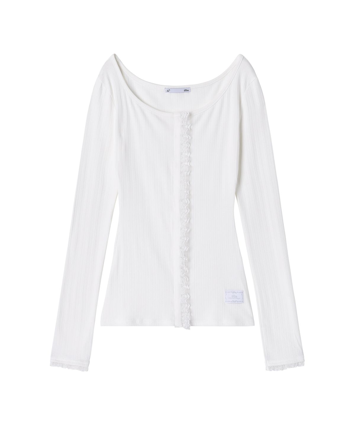 일리오(ILLIO) White My one lace trim cardigan