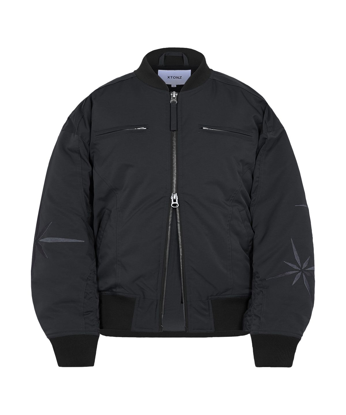 엑스톤즈(XTONZ) XJ107 인시전 셔링 MA-1 자켓 (BLACK)