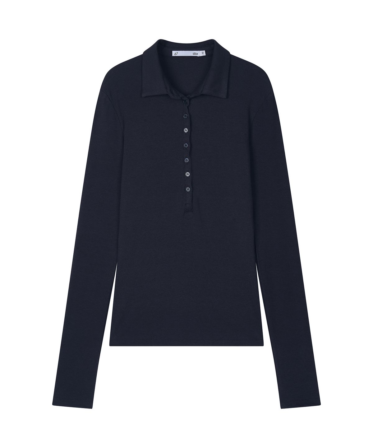 일리오(ILLIO) Navy Lace layered longsleeve polo shirts