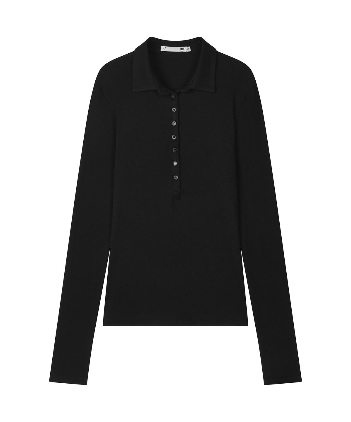 일리오(ILLIO) Black Lace layered longsleeve polo shirts