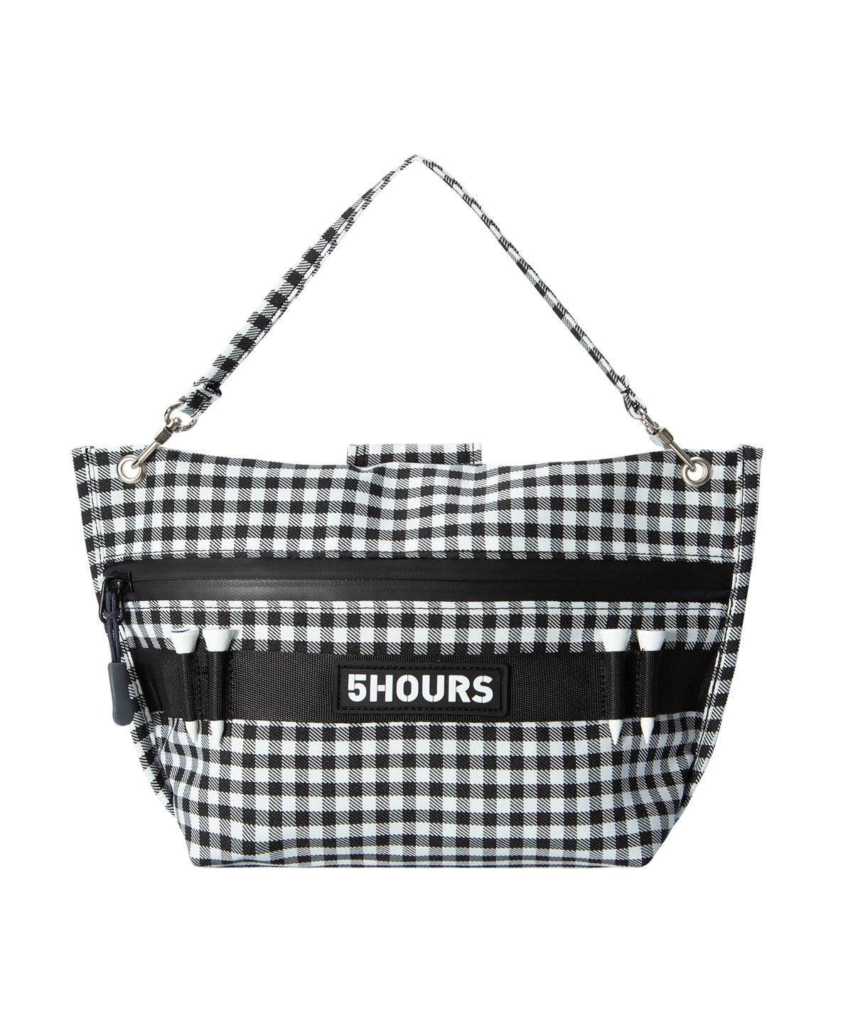 파이브아워스(5HOURS) Gingham Check CART POUCH _ BLACK
