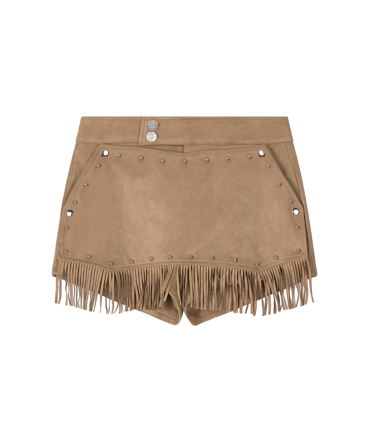 일리오(ILLIO) Beige Fringe layer shorts