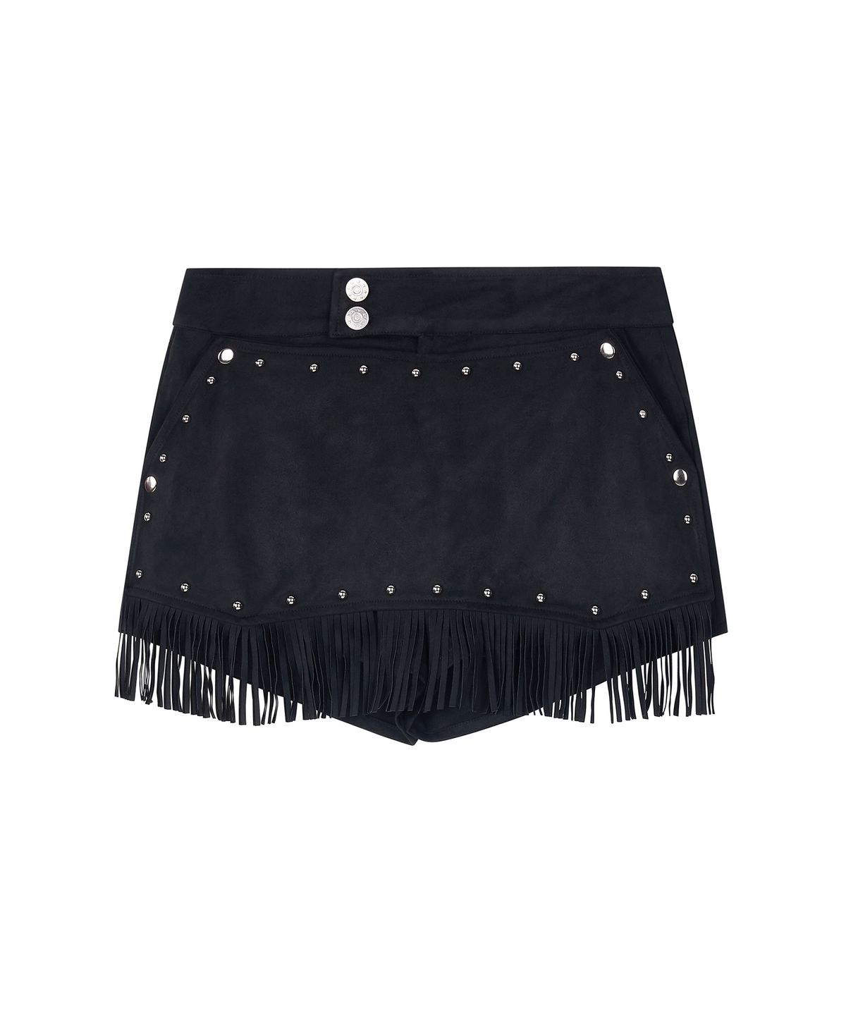 일리오(ILLIO) Black Fringe layer shorts