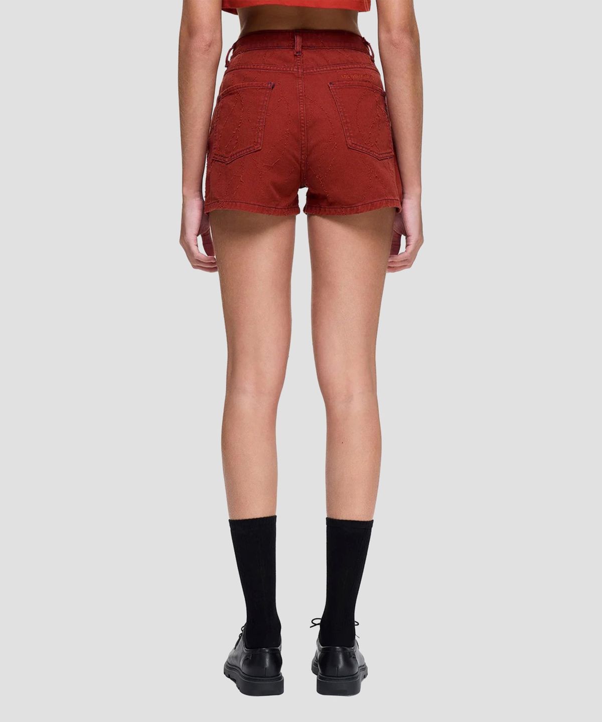 레 벤자민(LES BENJAMINS) (W) 데님 쇼츠 003 번트 크림슨 DENIM SHORT 003 BURNT CRIMSON