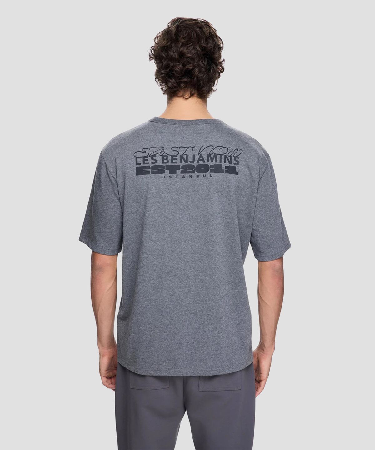 레 벤자민(LES BENJAMINS) (M) 반팔티 414 그레이 멜란지 SHORT SLEEVE TEE 414 GREY MELANGE