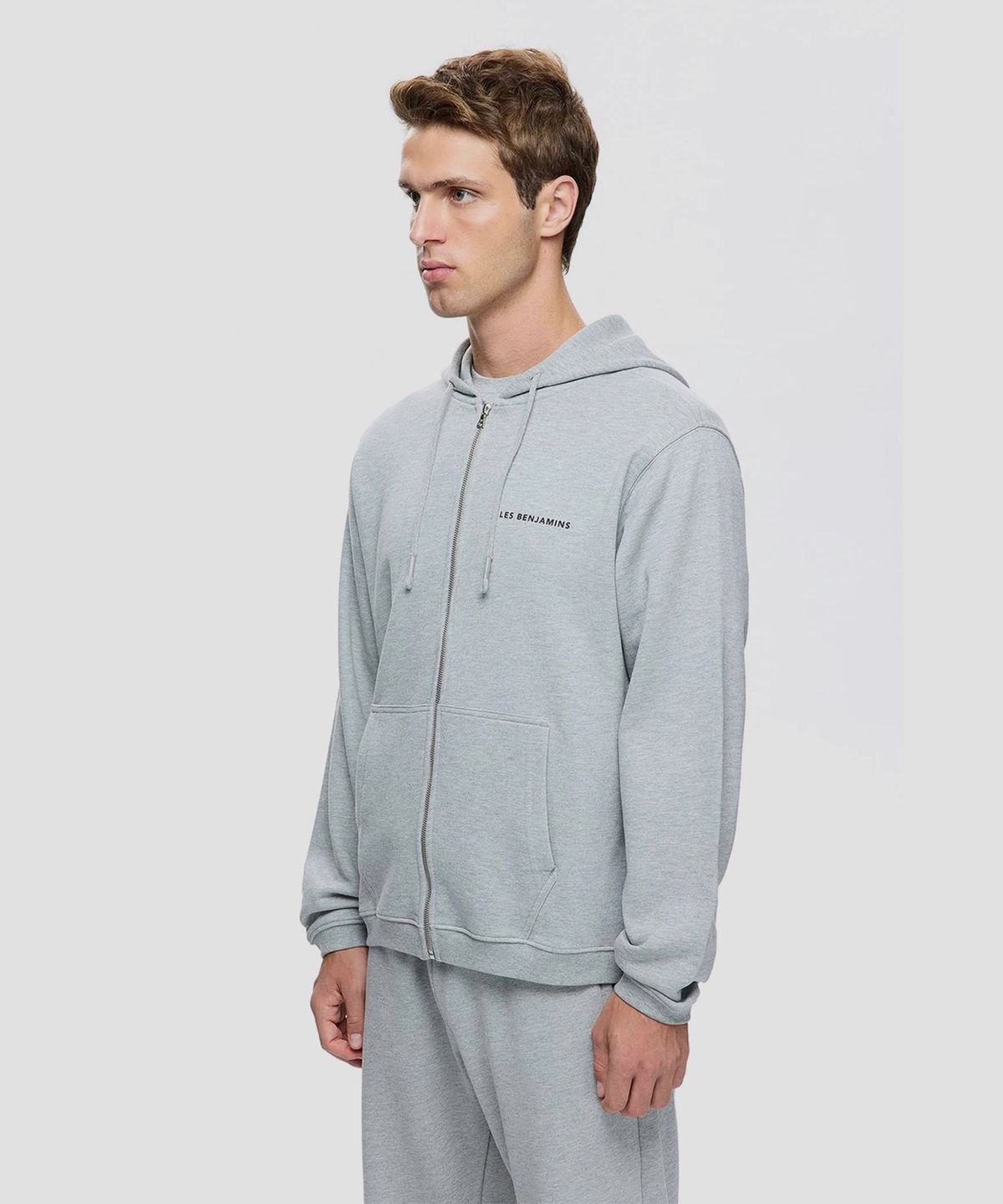 레 벤자민(LES BENJAMINS) (U) 지퍼 후디 308 그레이 멜란지 ZIP HOODIE 308 GREY MELANGE