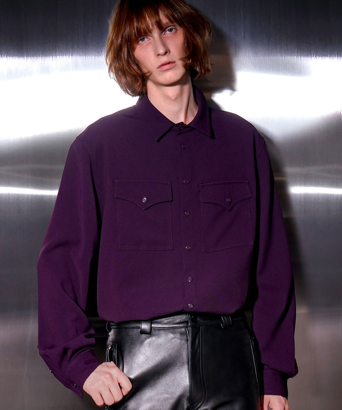 언티지(UNTAGE) 웨스턴 셔츠[Violet(UNISEX)]_UTS-FS71
