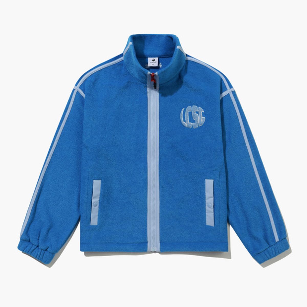 르꼬끄 골프(LECOQ GOLF) 여성 배색 포인트 플리스 점퍼 _BLUE GQ322LBL96