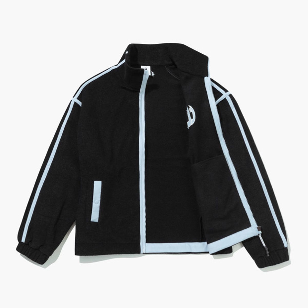 르꼬끄 골프(LECOQ GOLF) 여성 배색 포인트 플리스 점퍼 _BLCK GQ322LBL96