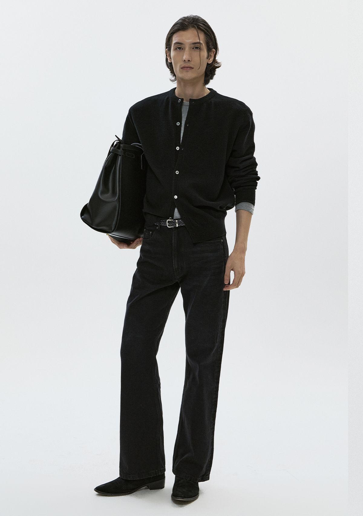 세비지(SAVAGE) Bootcut Fit Denim Jeans - Washed Black