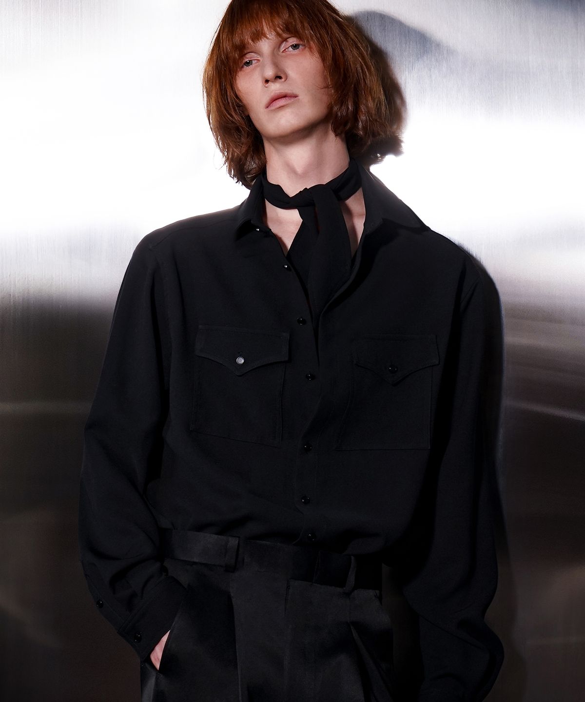 언티지(UNTAGE) 웨스턴 셔츠[Black(UNISEX)]_UTS-FS72