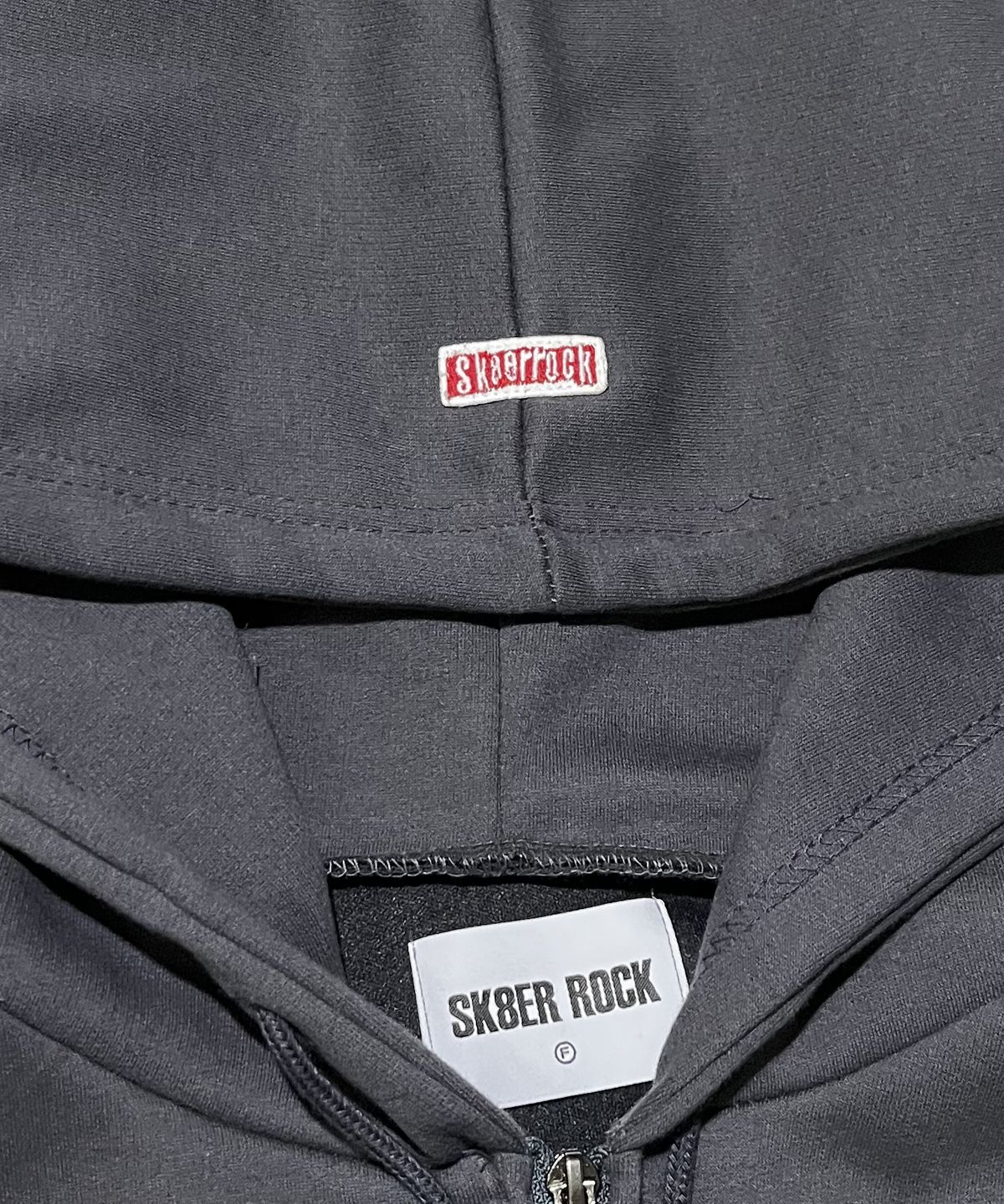 스케이터락(SK8ER ROCK) Striking Cross Sweat Hood Zip-Up ((dark gray))