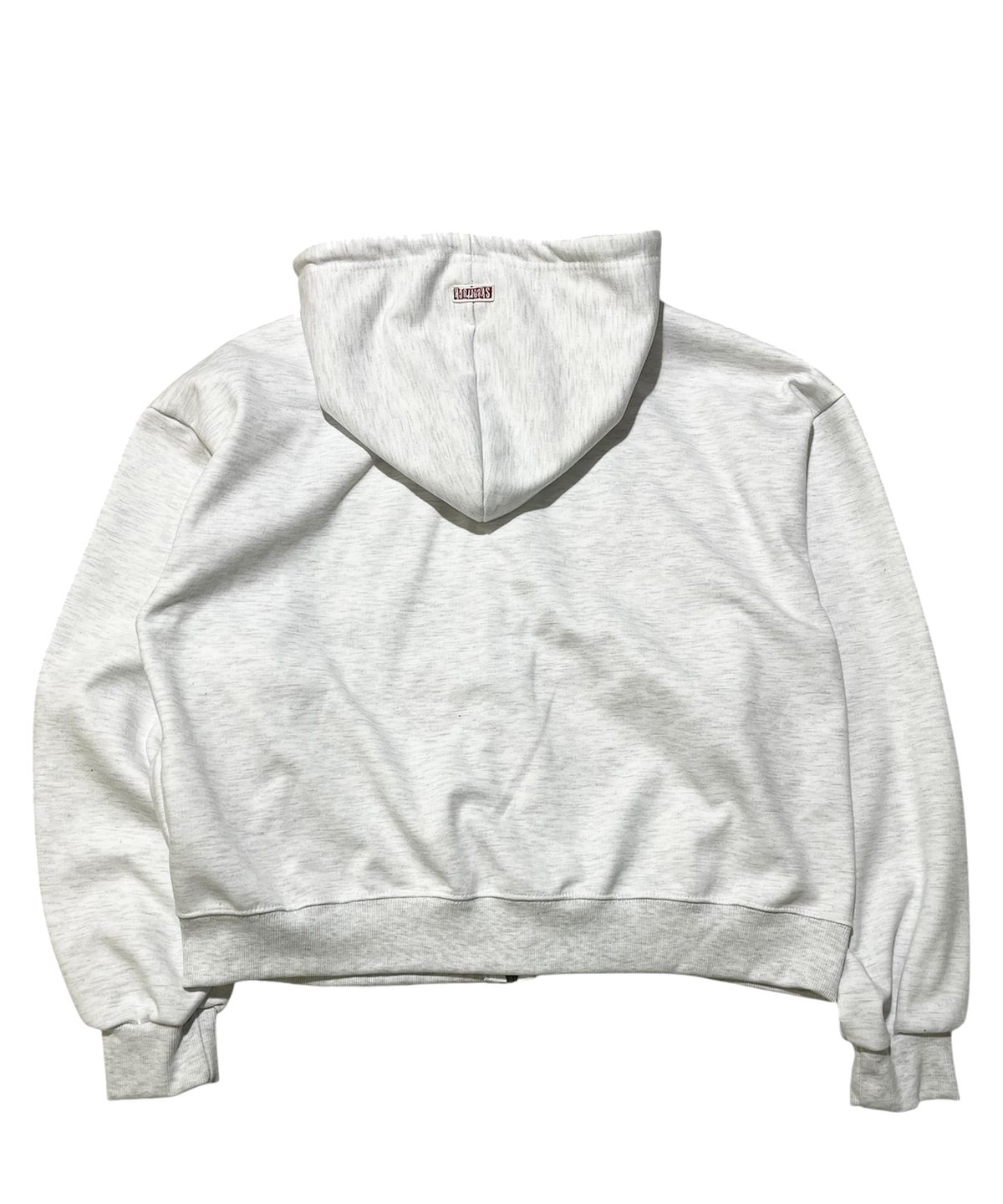 스케이터락(SK8ER ROCK) Striking Cross Sweat Hood Zip-Up ((white melange))