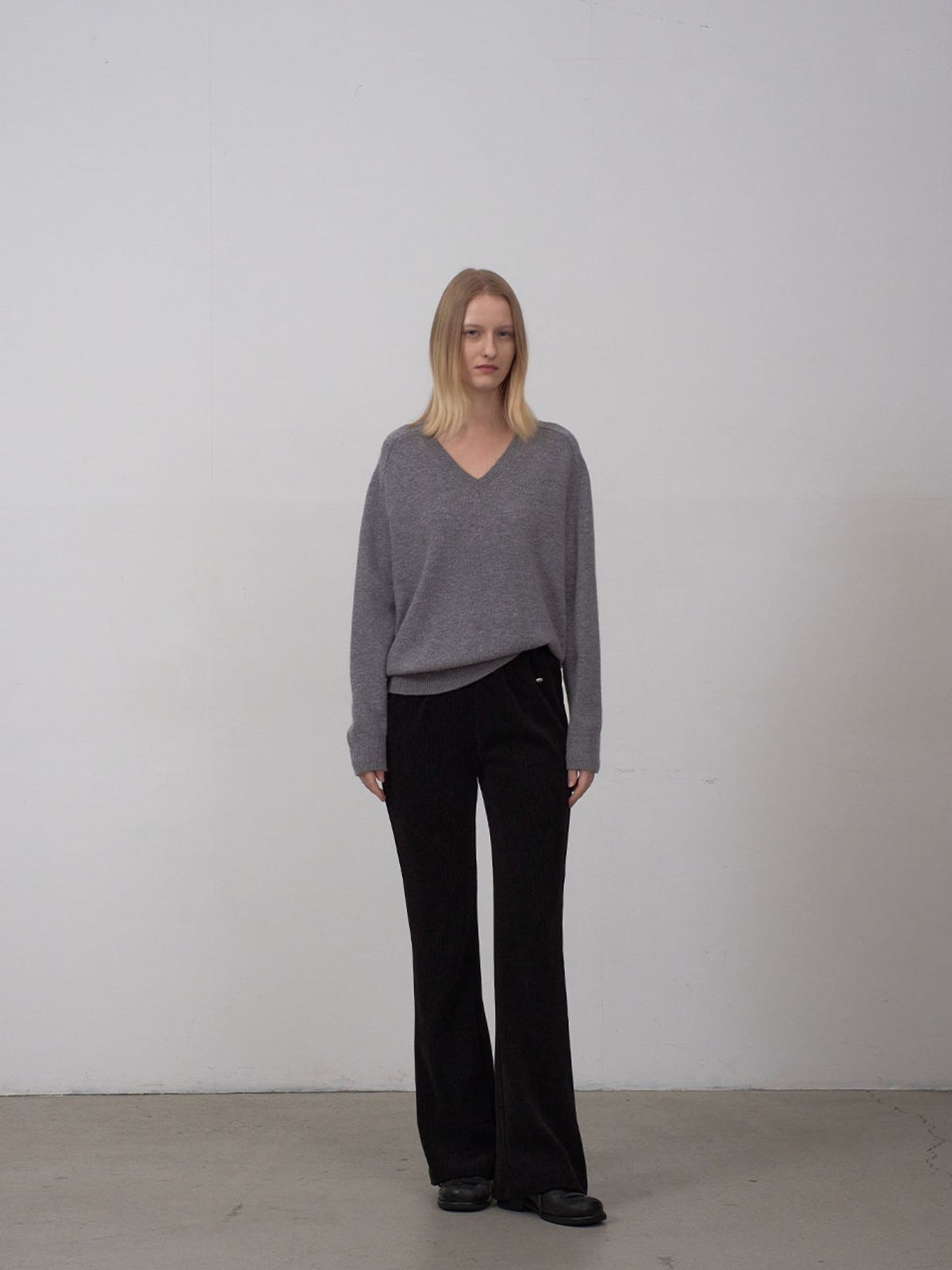 아틀리에 나인(ATELIER NAIN) WARM TEXTURE BANDING BOOTCUT PANTS(PT-5725)