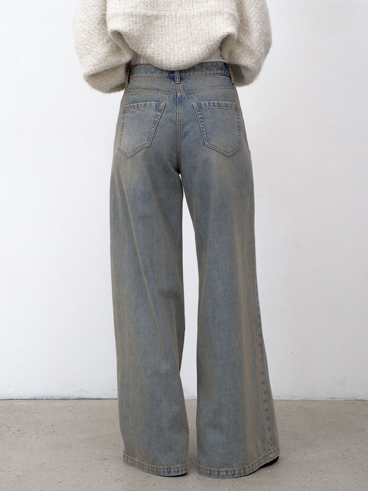 아틀리에 나인(ATELIER NAIN) FADED VINTAGE WIDE DENIM PANTS(PT-5720)