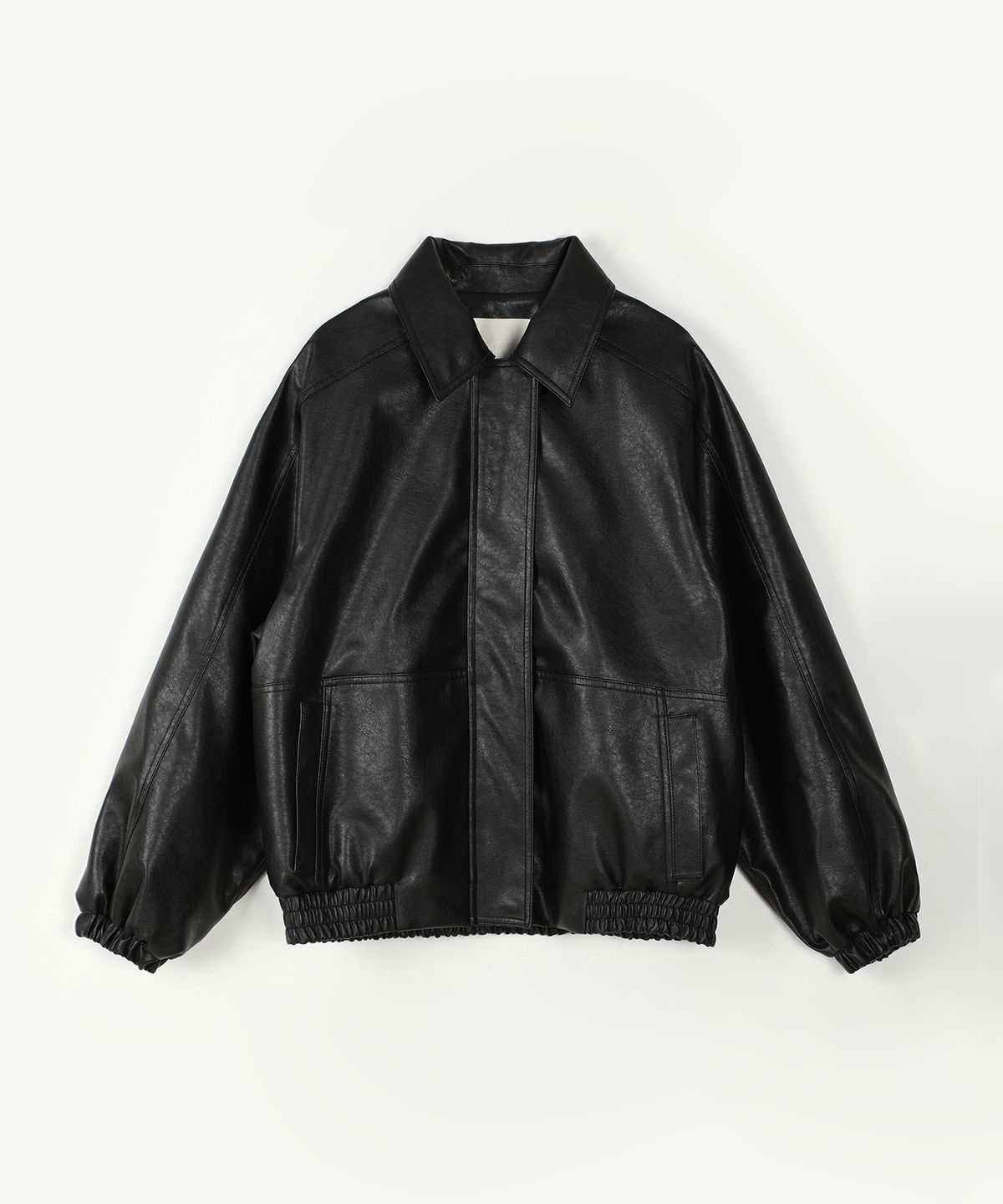 아위(AHWE) FAKE LEATHER BLOUSON JACKET_BLACK